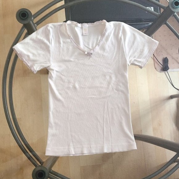 HENRI Size 3 girl's V-neck t-shirt short sleeve - Picture 1 of 2